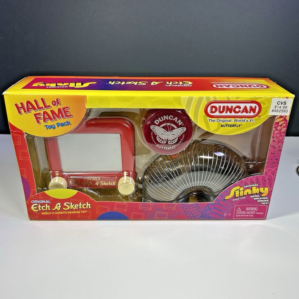 2007‎ NIB Duncan Hall of Fame Toys ETCH A SKETCH, YO-YO, & Duncan Slinky PACK